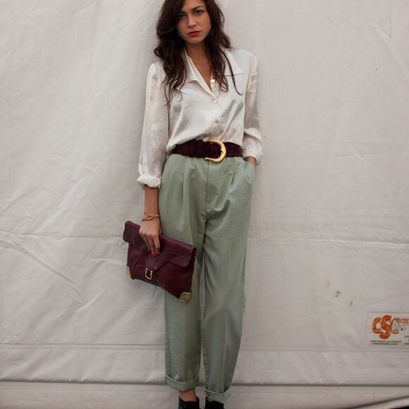 Banana Republic Wide Dark Chocolate Suede Leather Belt - Made in Italy - Picture 10 of 16